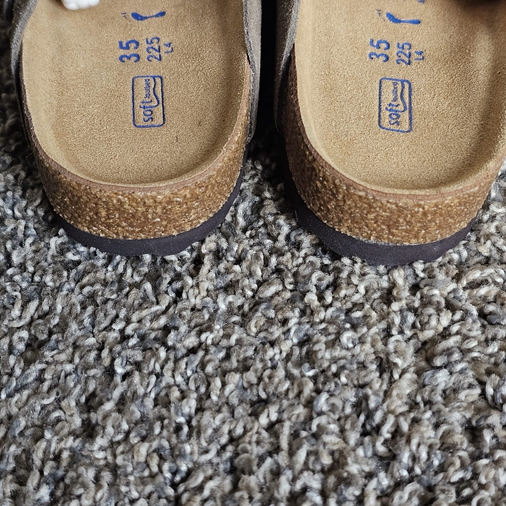 BIRKENSTOCK - Boston Soft Footbed Suede Leather - Taupe - EU 35, 225 L 4-US4.5 - Picture 4 of 11